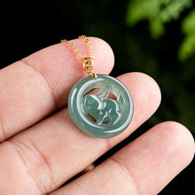 Natural Jade Pendant Rabbit Jadeite Pendant