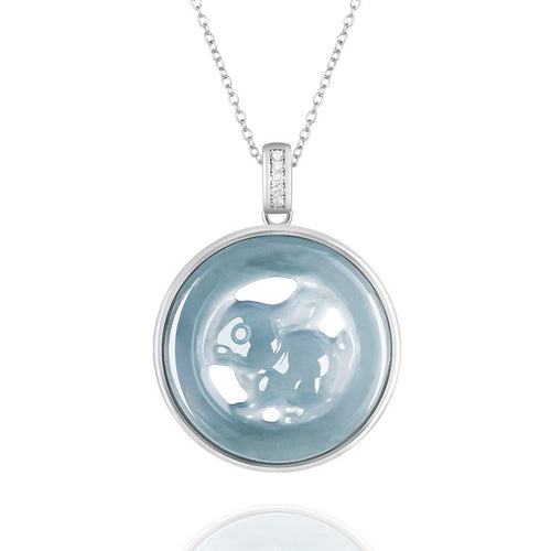 Natural Jade Pendant Rabbit Jadeite Pendant