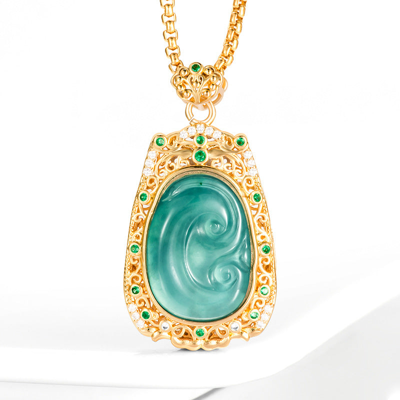 Natural Jade Pendant Ruyi Jadeite Pendant