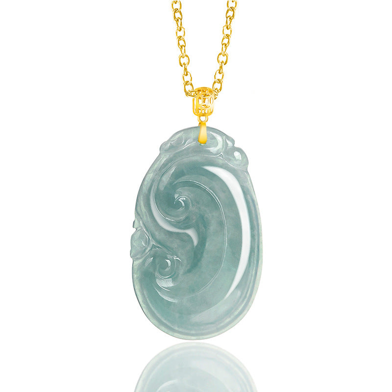 Natural Jade Pendant Ruyi Jadeite Pendant