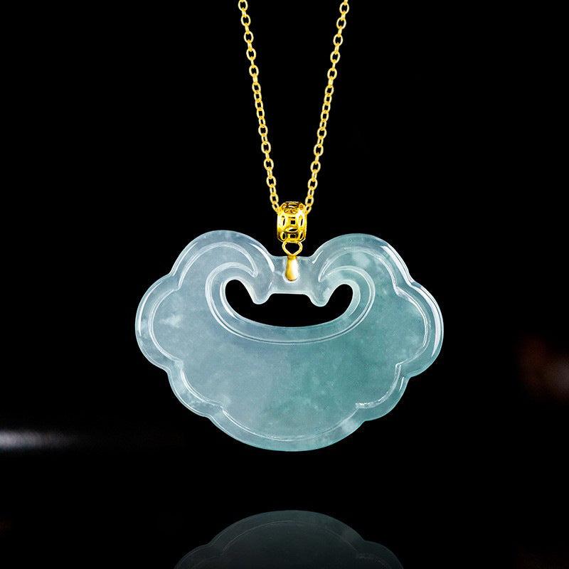 Natural Jade Pendant Ruyi Jadeite Pendant