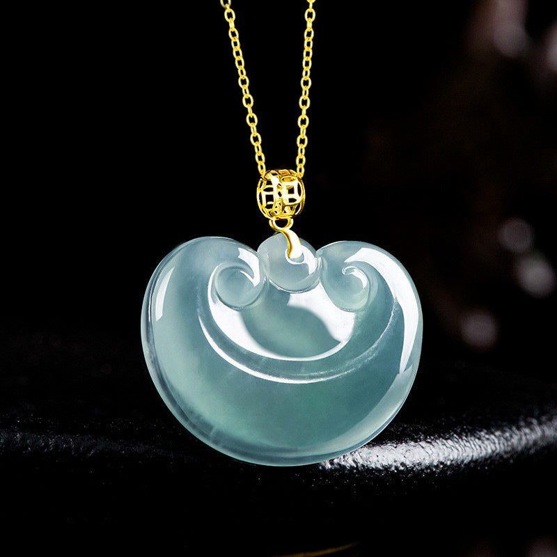 Natural Jade Pendant Ruyi Jadeite Pendant