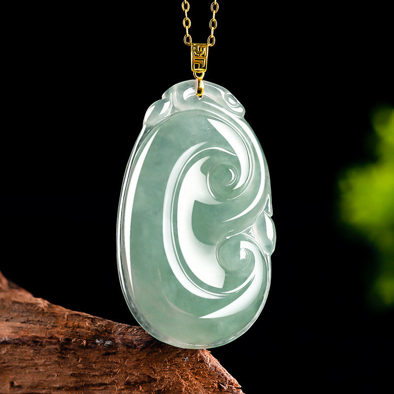 Natural Jade Pendant Ruyi Jadeite Pendant