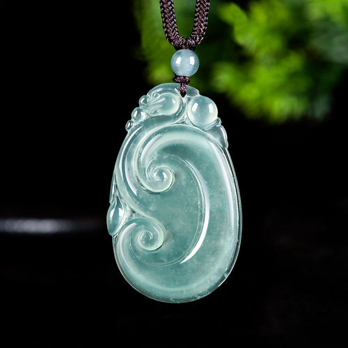 Natural Jade Pendant Ruyi Jadeite Pendant