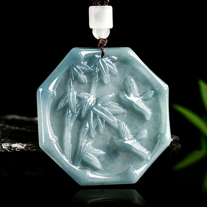 Natural Jade Pendant Scenery Jadeite Pendant