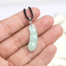 Natural Jade Pendant Silver Beans Jadeite Pendant