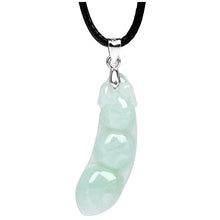 Natural Jade Pendant Silver Beans Jadeite Pendant