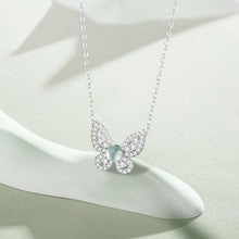 Natural Jade Pendant Silver Butterfly Jadeite Pendant