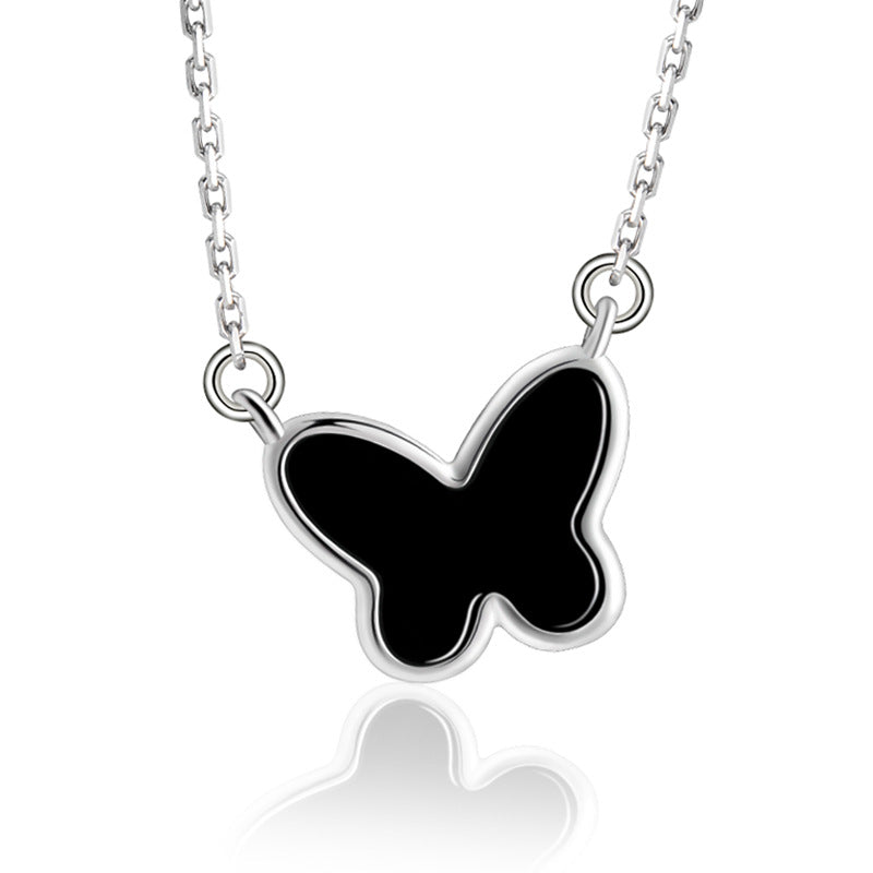 Natural Jade Pendant Silver Butterfly Jadeite Pendant