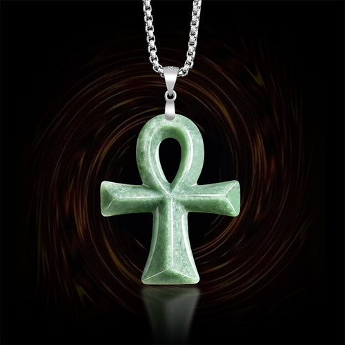 Natural Jade Pendant Silver Cross Jadeite Pendant
