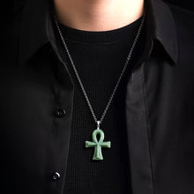 Natural Jade Pendant Silver Cross Jadeite Pendant