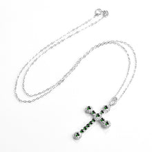 Natural Jade Pendant Silver Cross Jadeite Pendant