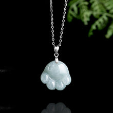 Natural Jade Pendant Silver Foot Jadeite Pendant