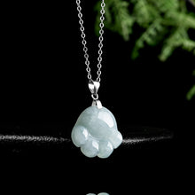 Natural Jade Pendant Silver Foot Jadeite Pendant