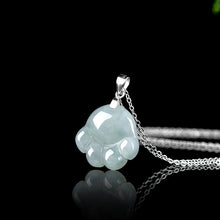 Natural Jade Pendant Silver Foot Jadeite Pendant