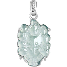 Natural Jade Pendant Silver Fox Jadeite Pendant