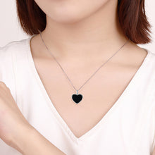 Natural Jade Pendant Silver Heart Jadeite Pendant