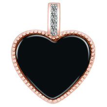 Natural Jade Pendant Silver Heart Jadeite Pendant