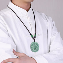 Natural Jade Pendant Silver Tiger Jadeite Pendant