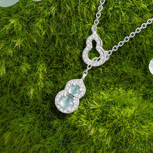 Natural Jade Pendant Silver Hulu Jadeite Pendant