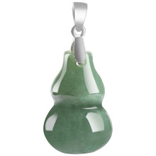 Natural Jade Pendant Silver Hulu Jadeite Pendant