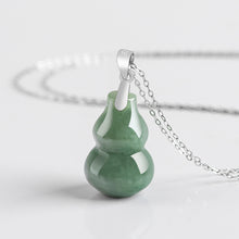 Natural Jade Pendant Silver Hulu Jadeite Pendant