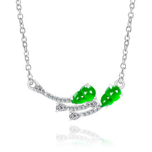 Natural Jade Pendant Silver Hulu Jadeite Pendant