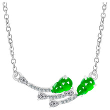 Natural Jade Pendant Silver Hulu Jadeite Pendant