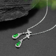 Natural Jade Pendant Silver Hulu Jadeite Pendant