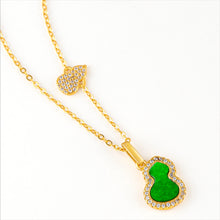 Natural Jade Pendant Silver Hulu Jadeite Pendant