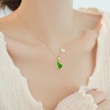 Natural Jade Pendant Silver Hulu Jadeite Pendant
