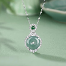 Natural Jade Pendant Silver Jadeite Pendant
