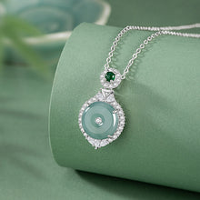 Natural Jade Pendant Silver Jadeite Pendant