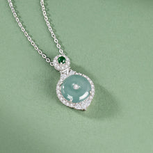 Natural Jade Pendant Silver Jadeite Pendant