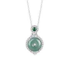 Natural Jade Pendant Silver Jadeite Pendant