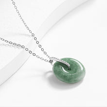 Natural Jade Pendant Silver Jadeite Pendant