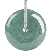 Natural Jade Pendant Silver Jadeite Pendant