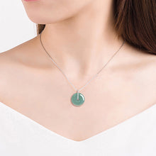 Natural Jade Pendant Silver Jadeite Pendant