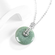 Natural Jade Pendant Silver Jadeite Pendant