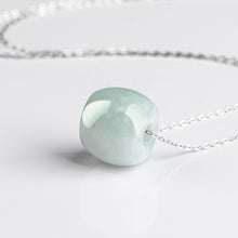 Natural Jade Pendant Silver Jadeite Pendant