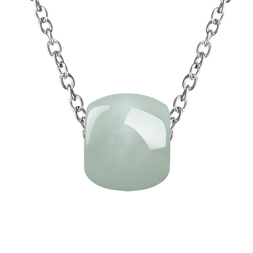 Natural Jade Pendant Silver Jadeite Pendant