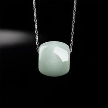 Natural Jade Pendant Silver Jadeite Pendant