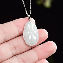 Natural Jade Pendant Silver Jadeite Pendant