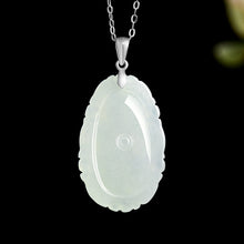 Natural Jade Pendant Silver Jadeite Pendant