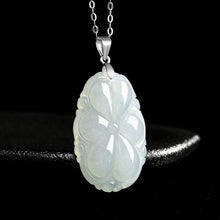 Natural Jade Pendant Silver Jadeite Pendant