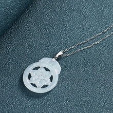 Natural Jade Pendant Silver Jadeite Pendant