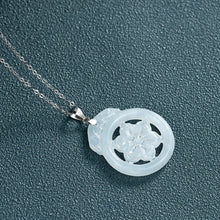 Natural Jade Pendant Silver Jadeite Pendant