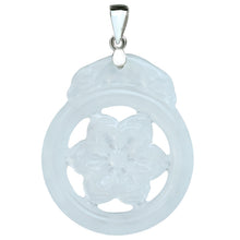 Natural Jade Pendant Silver Jadeite Pendant