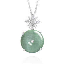 Natural Jade Pendant Silver Jadeite Pendant TUPT479