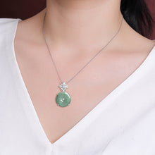 Natural Jade Pendant Silver Jadeite Pendant TUPT479